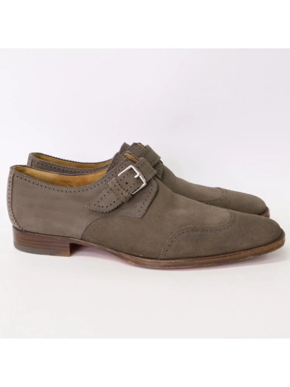 Hermes Suede Monk Strap Shoes